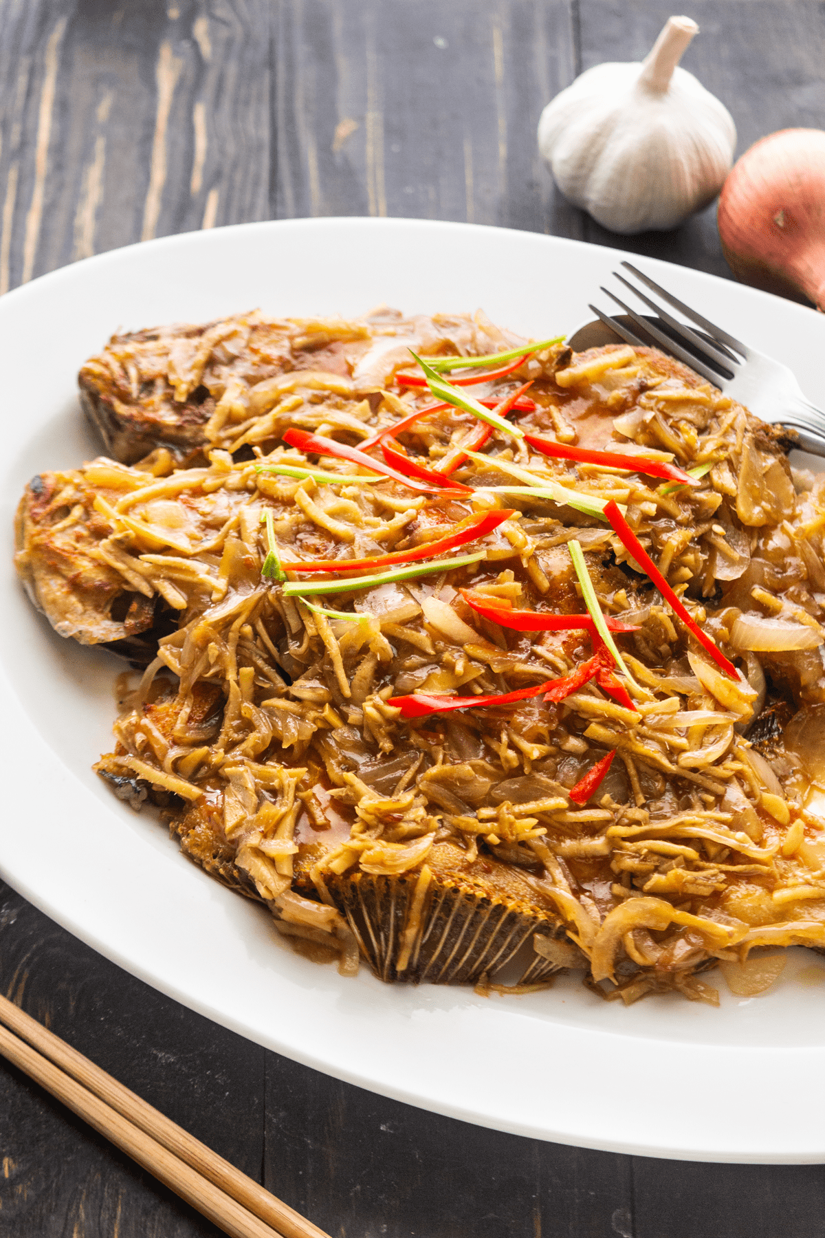 Pomfret Fish Fry With Ginger