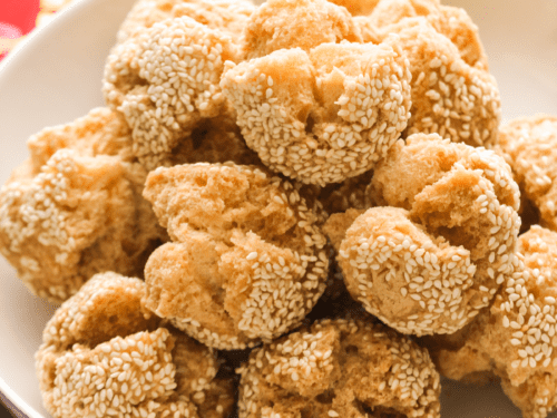 Smiling Sesame Cookie Balls (笑口棗) - Wok and Kin