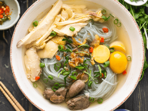 Miến Gà (Vietnamese Chicken Glass Noodle Soup) - Wok and Kin